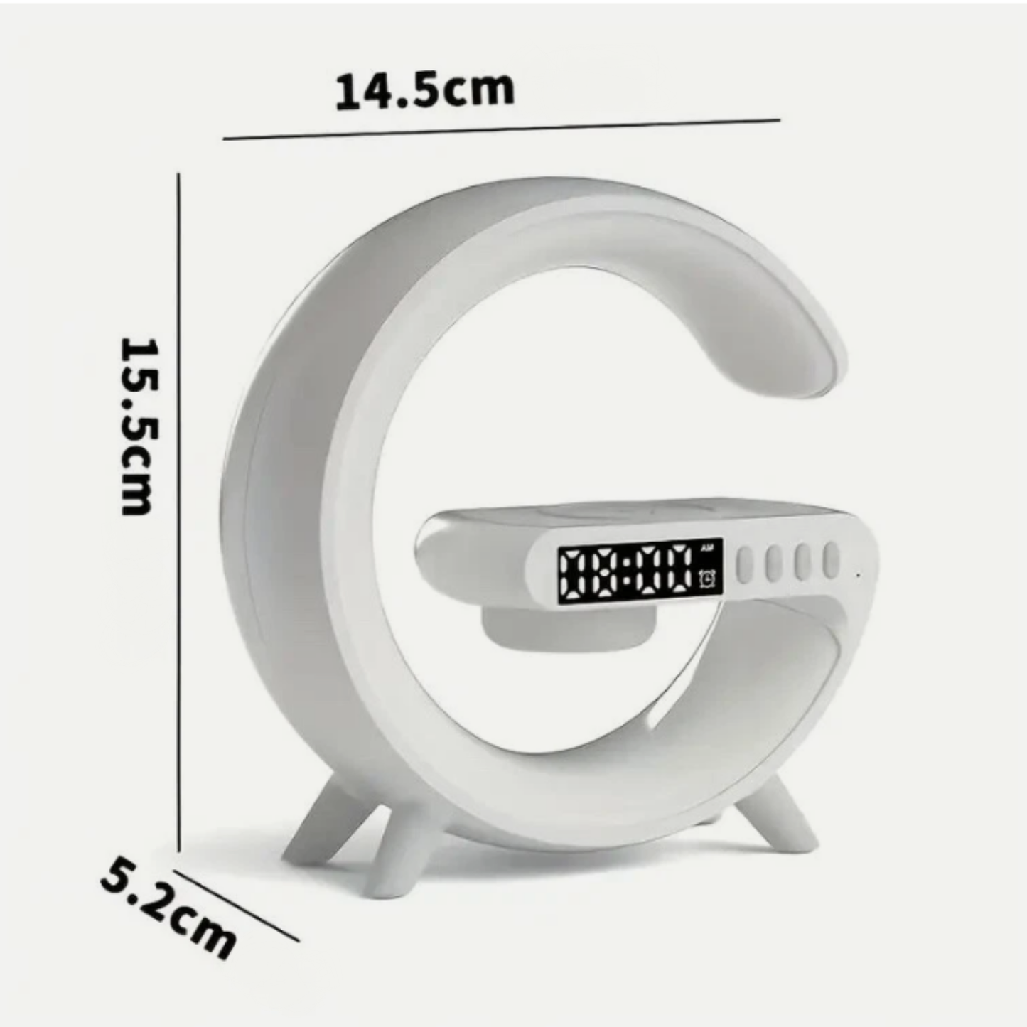 Haut-parleur, Lampe LED, horloge&Réveil , Chargeur Sans Fil et Enceinte Bluetooth